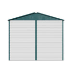8x5.7ft Large Outdoor Metal Tool Shed With Apex Roof – Lockable Double Doors, Ventilated & Weather-resistant Garden Storage Shed | White