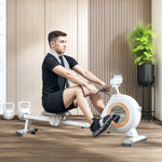 16-level Magnetic Rowing Machine W/ Lcd Monitor | White