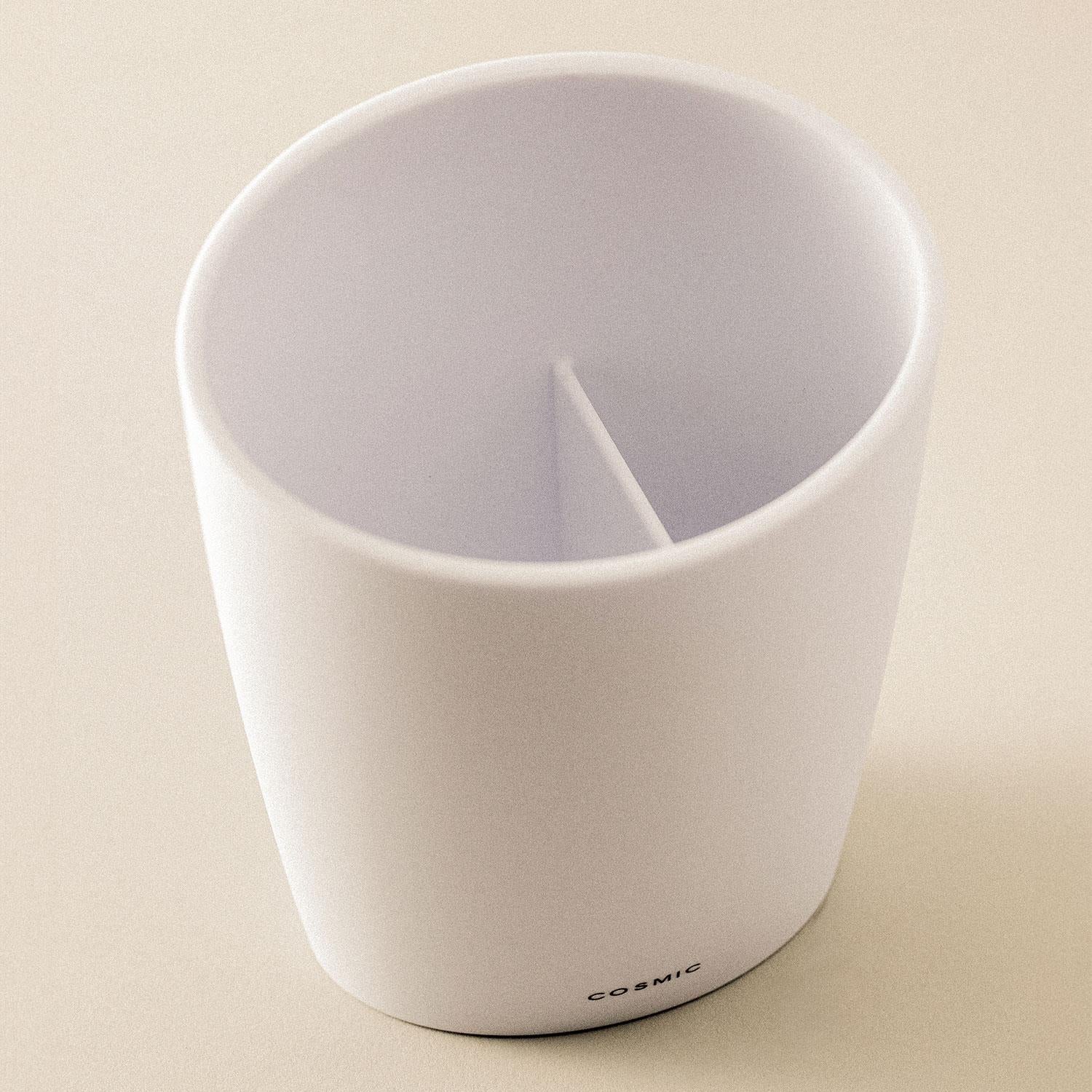 Toothbrush Holder, Matt White, Unique Design Soft Finish, Saku Collection