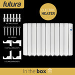 Electric Panel Heater Oil Filled Radiator Day Timer Wall Mounted Low Energy Retention Digital Thermostat Convector | 1800w | White