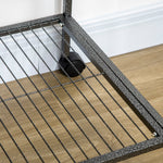 Rolling Bird Cage W/ Detachable Stand Storage Shelf  Wood Perch Food Cup