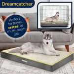 Grey Small To Xxl Dog Beds Orthopaedic Extra Large Flat Crate Pet Mattress, Removable Washable Cover | 112cm | Grey