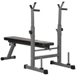 Adjustable Foldable Weight Bench With Barbell Rack