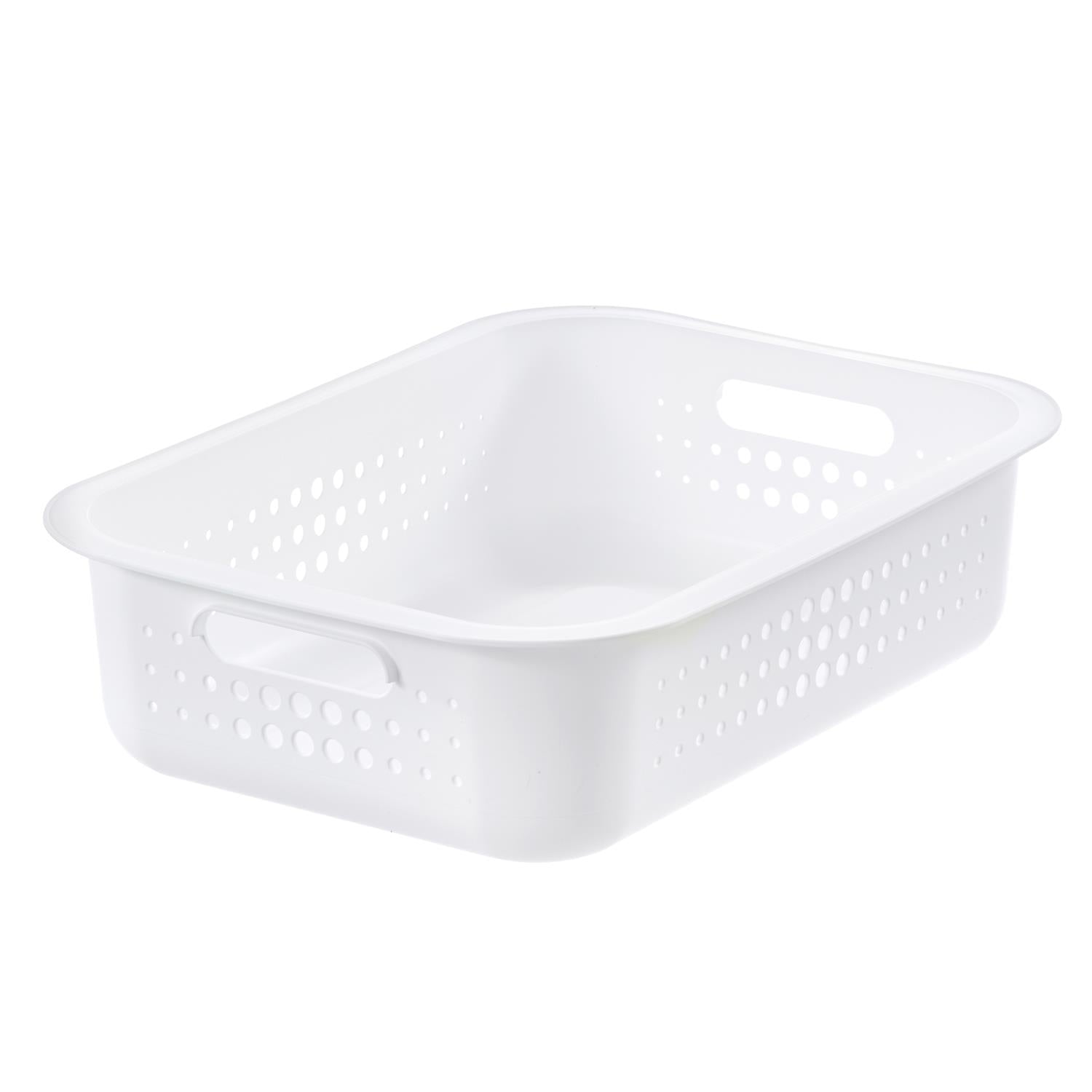 Lightweight & Durable Basket Recycled 10 Storage Box, 6l,white