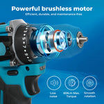 96 In 1 Cordless Electric Drill Set Driver Screwdriver Rechargeable | Blue