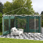 3x3(m) Or 3x6m Pop Up Gazebo Side Panels With Windows | Green