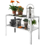 2 Tier Potting Bench Table, Galvanised Work Bench