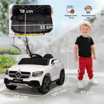 Mercedes-benz Glc Licensed Kids Ride On Car With Remote | White