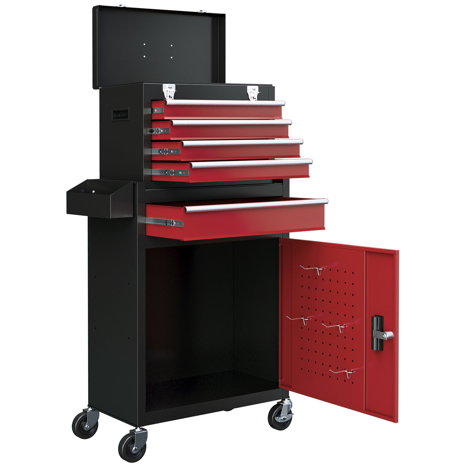 Rolling Tool Cabinet, 5 Drawers, Lockable