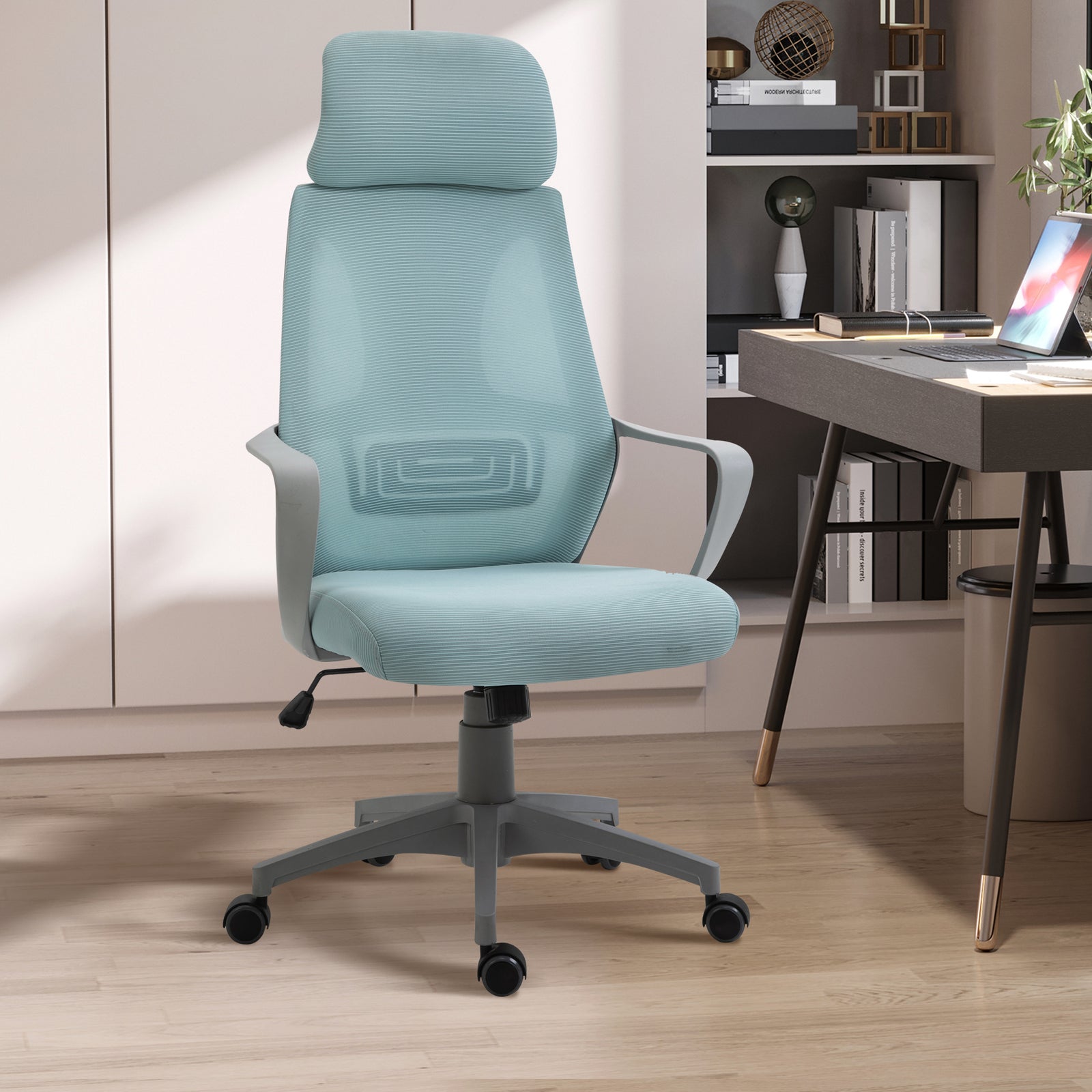 Mesh Desk Chair Adjustable Height | Blue