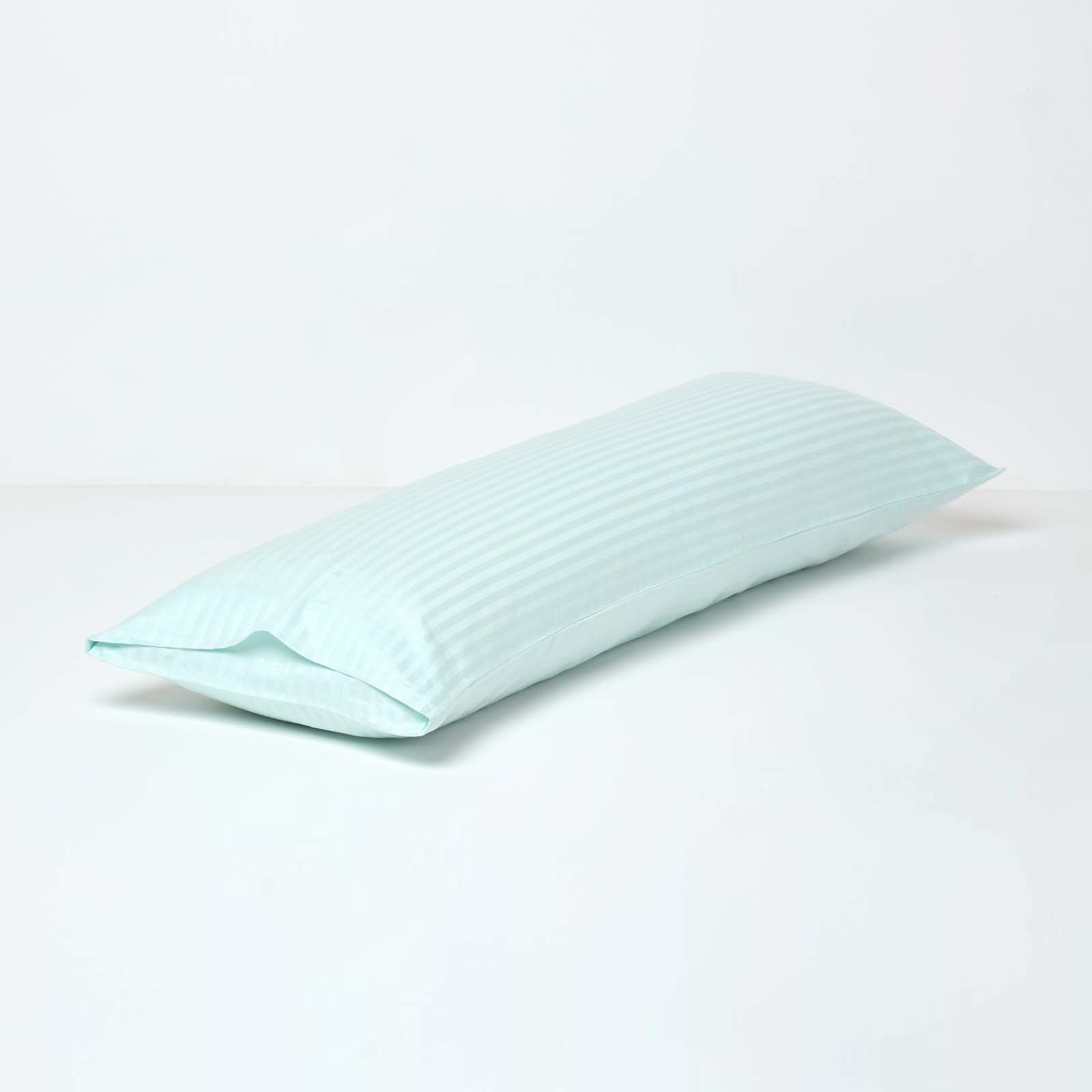 Egyptian Cotton Satin Stripe Housewife Pillowcase 330 Tc | Body | Light Blue