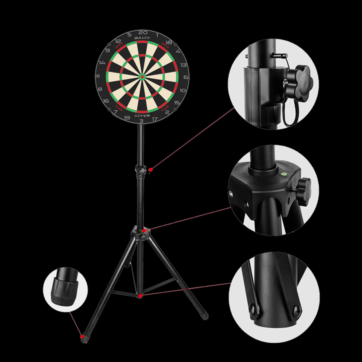Hybrid Darts Stand | One Size | Black
