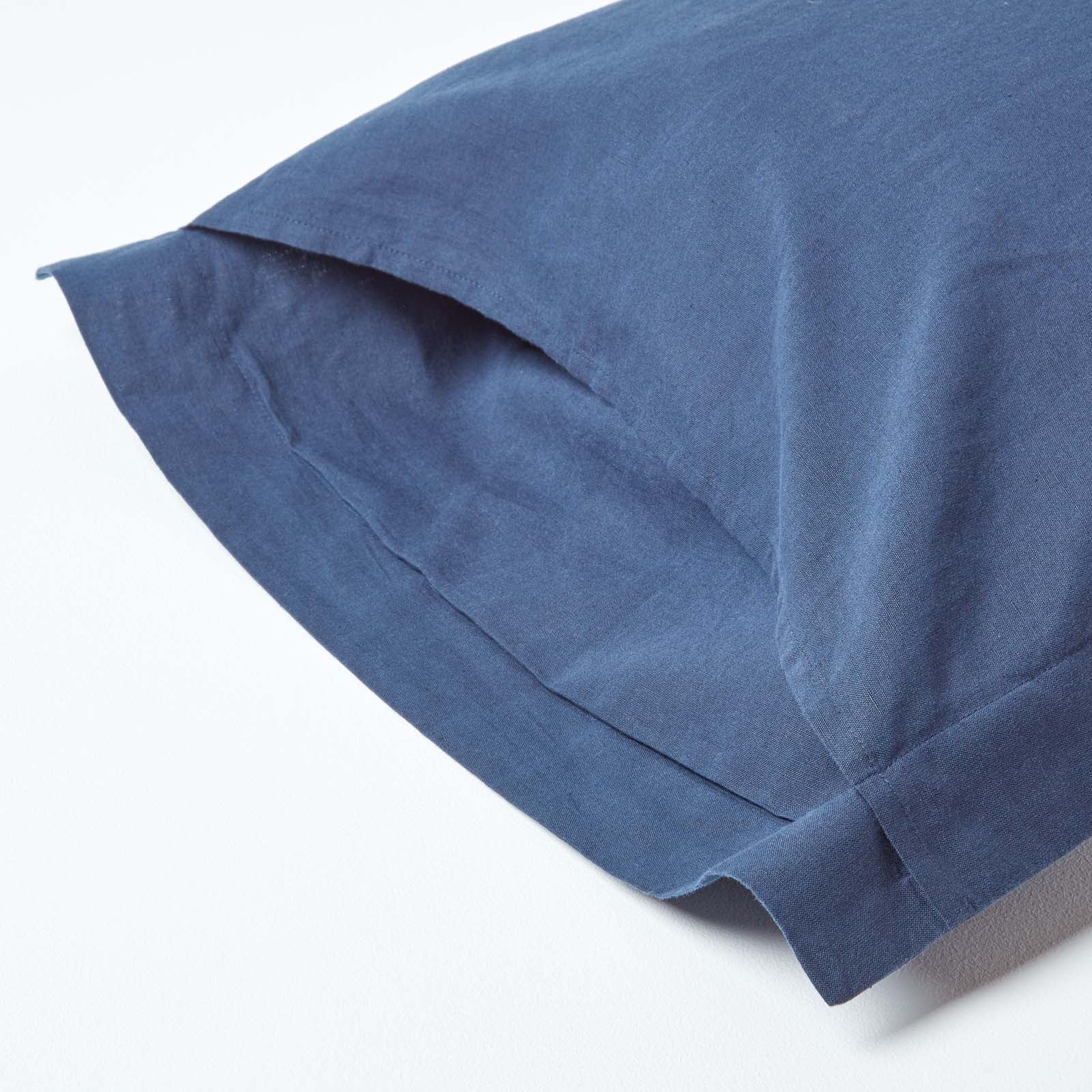 Linen Oxford Pillowcase | 48 x 74cm | Navy Blue