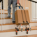 8 Wheels Foldable Shopping Trolley 2-in-1 Mobility Bag Push Cart Stair Handtrack