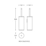 Toilet Brush, Wall-mounted, Matt Black, Logic Collection