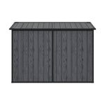 8x4ft Outdoor Plastic Storage Shed With Floor, Window, 2 Vents & Double Lockable Doors,wood Grain Design