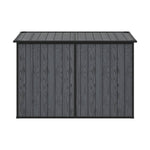 8x4ft Outdoor Plastic Storage Shed With Floor, Window, 2 Vents & Double Lockable Doors,wood Grain Design