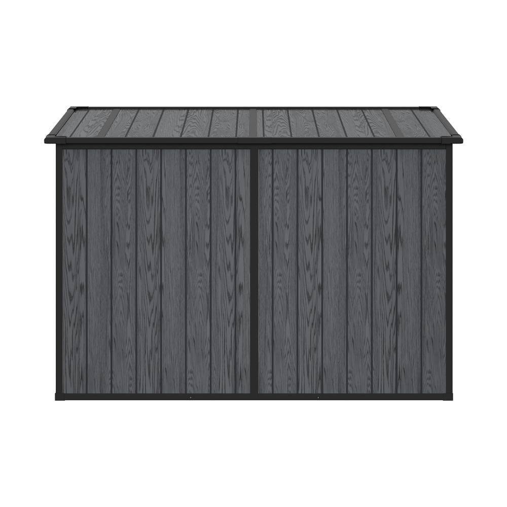 8x4ft Outdoor Plastic Storage Shed With Floor, Window, 2 Vents & Double Lockable Doors,wood Grain Design