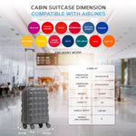 55x35x20cm Hard Case Bubble Carry On Suitcase - 100+ Airline Approved | Cabin | Anthracite