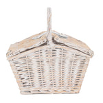 Wicker Small White Elegant Picnic Basket