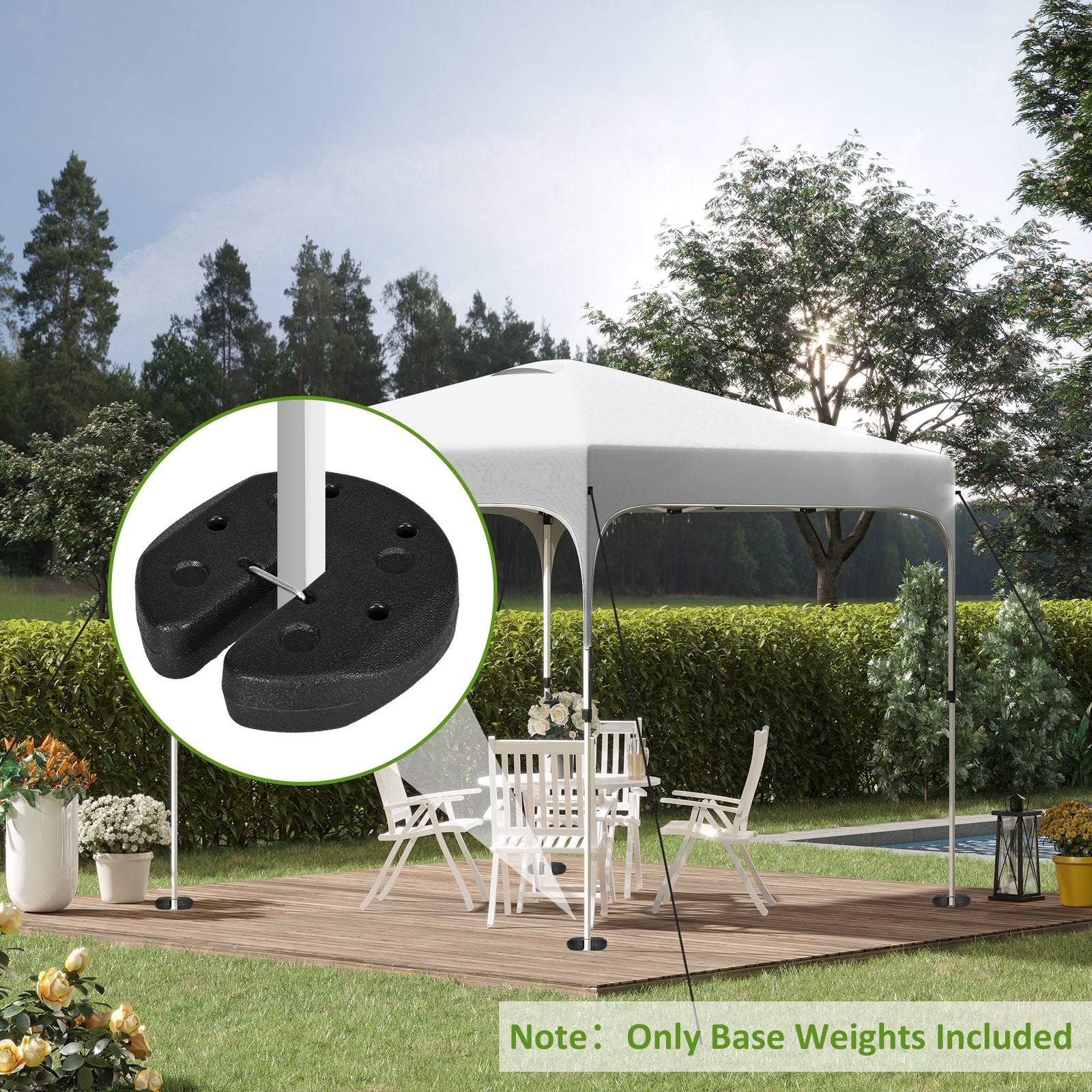 12kg Gazebo Weights Set Of 4 With Reinforce Pins For Canopy