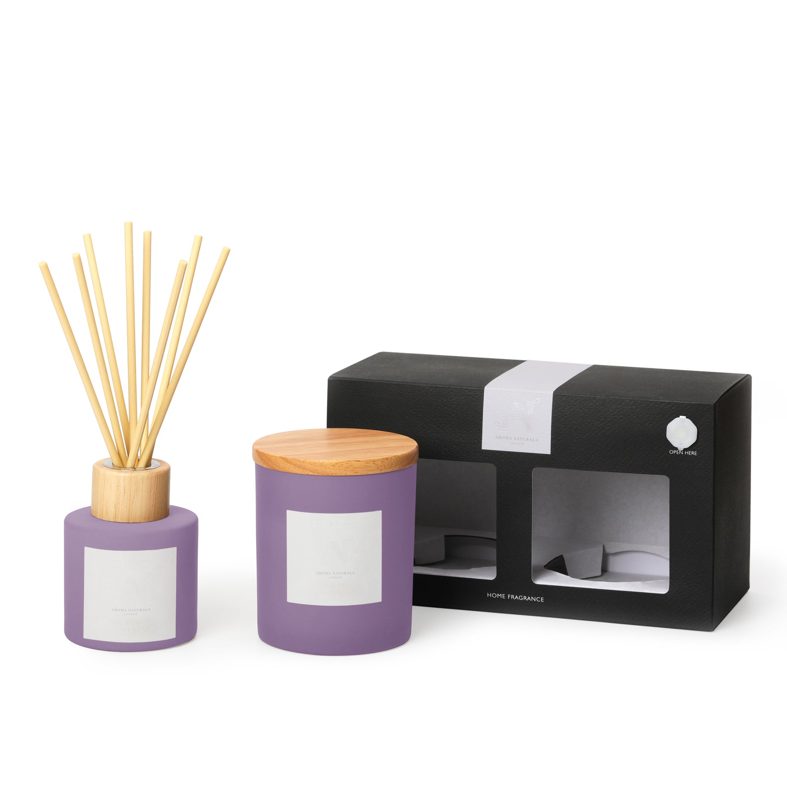 Frosted Decadence Candle & Diffuser Gift Set –  Lemon & Lavender