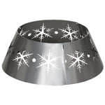 Christmas Tree Base Cover With Snowflake Patterns