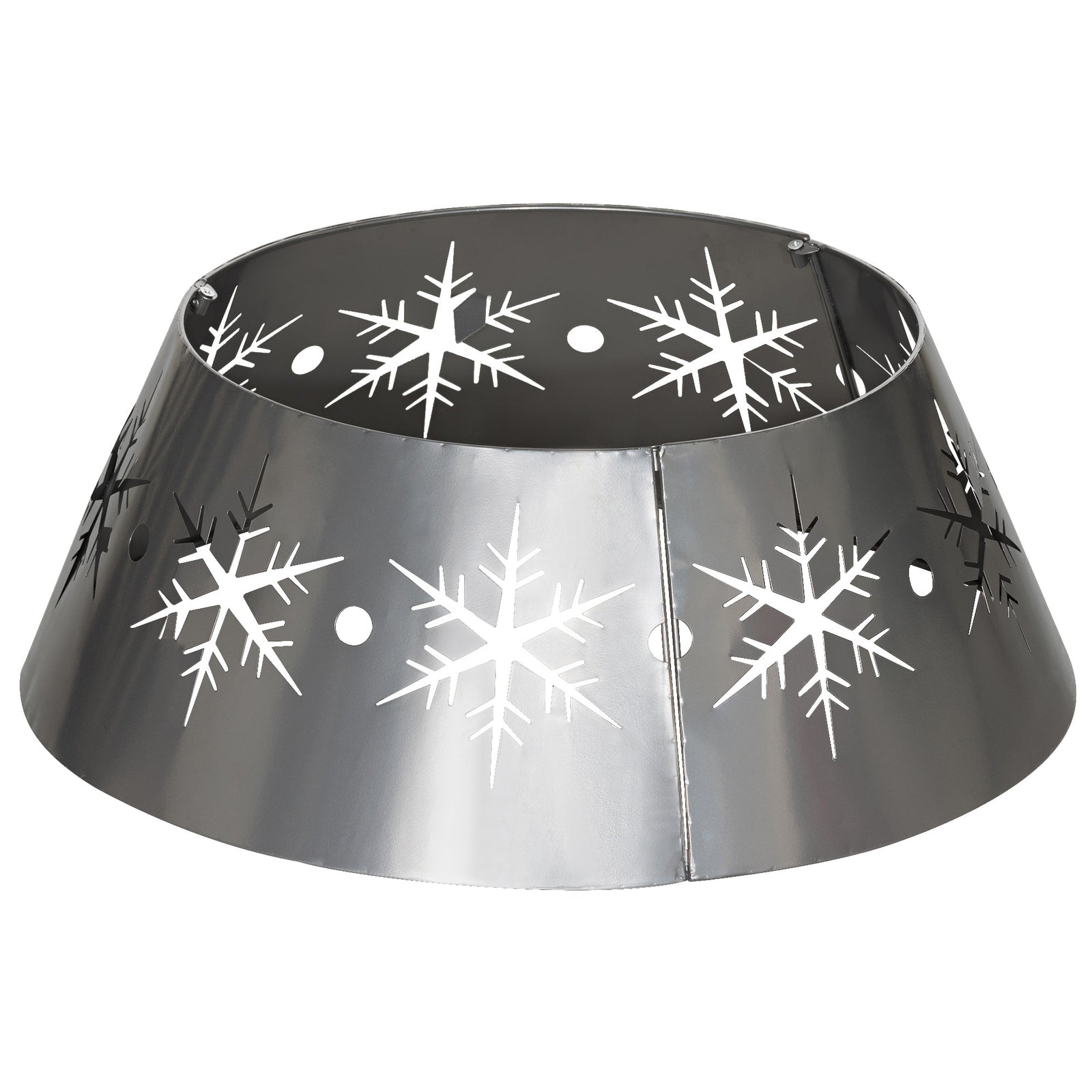 Christmas Tree Base Cover With Snowflake Patterns