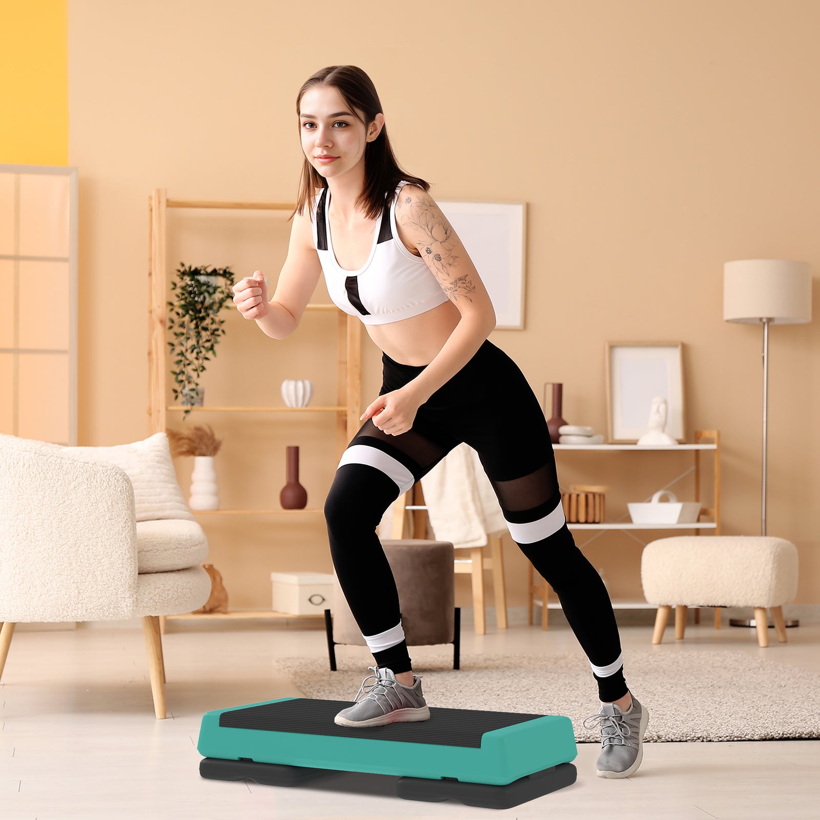 3-level Fitness Stepper, Non-slip | Green