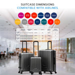 Set Of 3 Hard Shell Suitcases Overhead Carry On Cabin Bag & Check In 20kg+ Medium And Large Bag. | Set of 3 | Anthracite