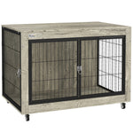 Dog Crate Furniture On Wheels, For Dogs | Gray