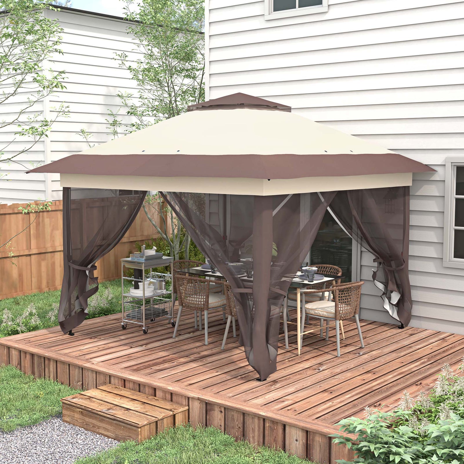 3.6 X 3.6m Pop-up Tent Gazebo Shelter Instant Canopy Steel