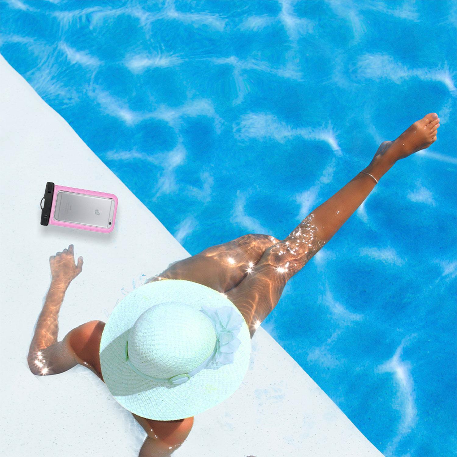 Waterproof Phone Pouch Dry Bag Compatible With Up To 5.5inch Screen | Pink