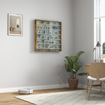 7-tier Wall Display Cabinet W/ Shelves Glass Doors | Brown