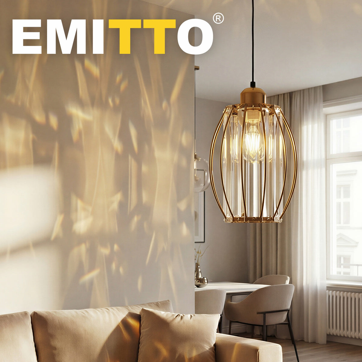 Emitto Crystal Ceiling Light Shade Pendant Lamp Shade Table Floor Lamps