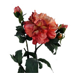 6 X 60cm Peony Artificial Flower Pink 6 Flowers 18 Buds