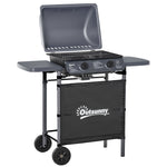 Propane Gas Barbecue Grill 2 Burner Cooking Bbq 5.6 Kw