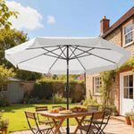 3 M Garden Parasol With Tilt & Crank, Upf30+ Outdoor Table Umbrella | Cream