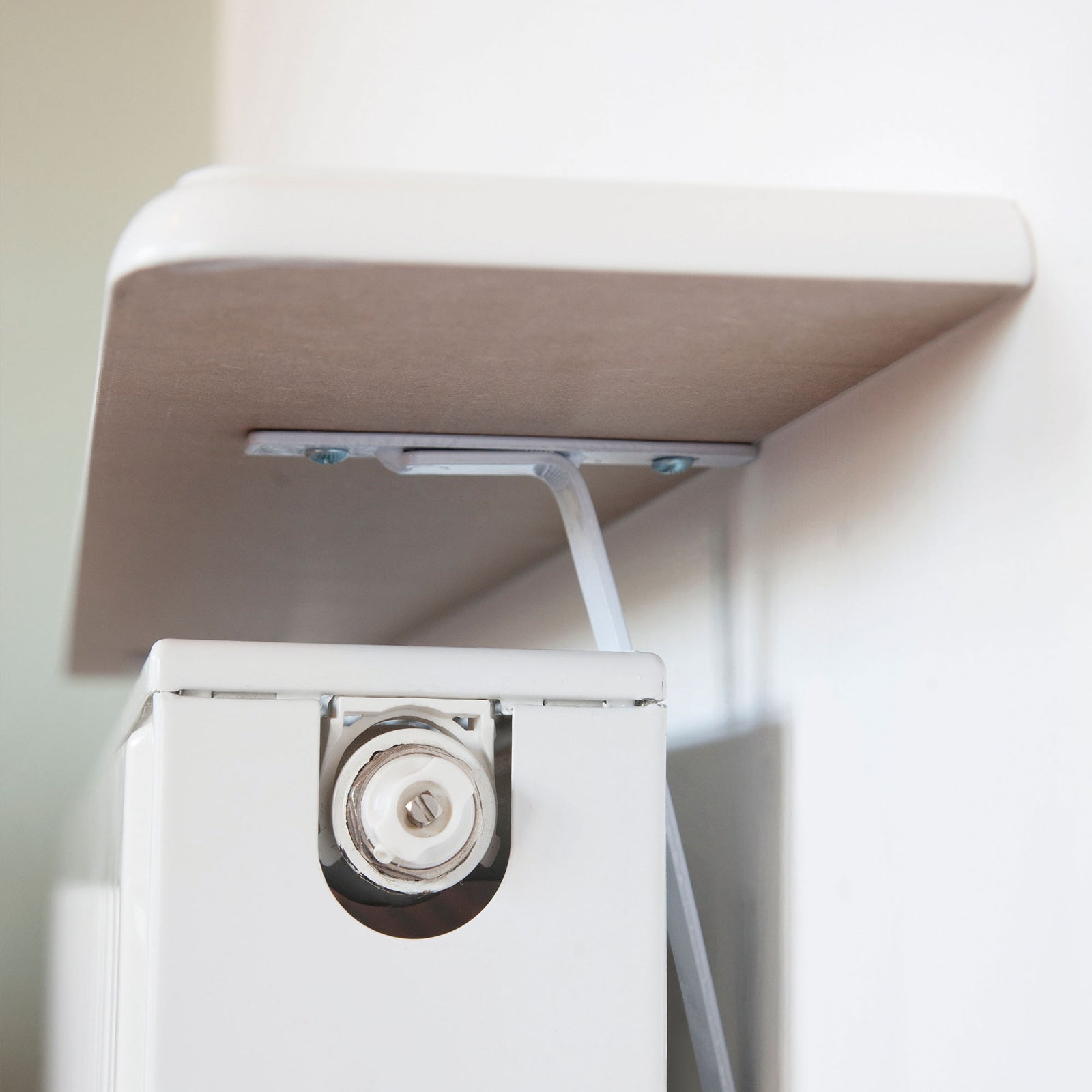 Radiator Shelf 36" (91cm) Painted White Finish, Heat Reflecting No Drilling Needed
