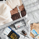 56x45x25cm Large Cabin Carry On Case - Overhead Luggage Suitcase - 4 Spinner Wheels - Abs Shell | 56 x 45 x 25cm | Silver