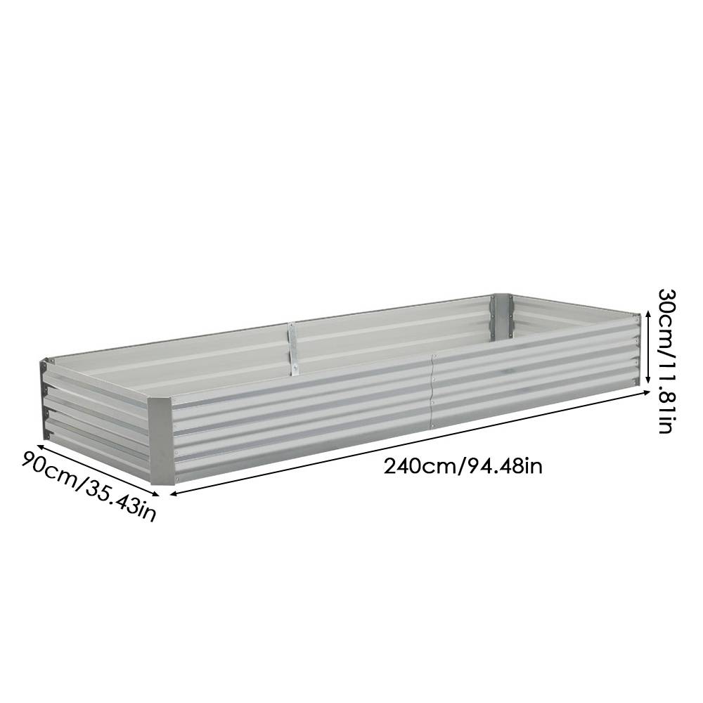 Outdoor Rectangular Metal Raised Garden Bed Galvanized Raised Garden Bed Kit