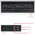 Tv Stand Electric Fireplace With 7 Led Flame Colors, Remote & Wifi Control, 750w/1500w Heater For Rooms Up To 25㎡