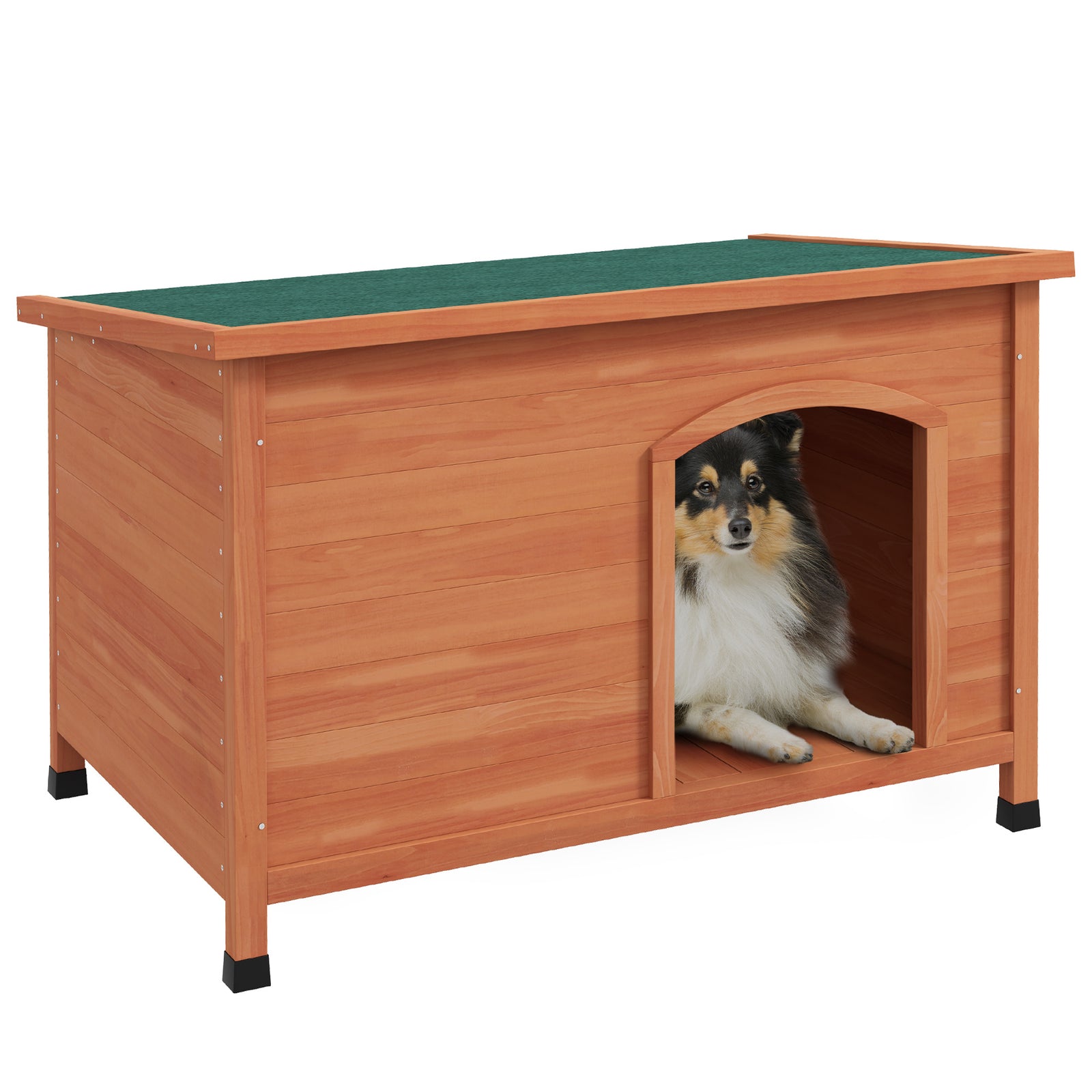 Wooden Dog Kennel With Removable Floor, Openable Roof