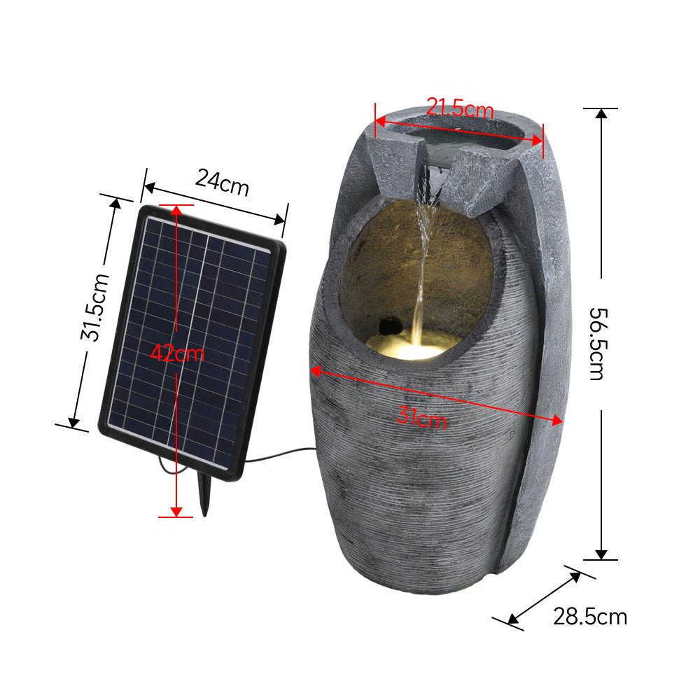 Solar-powered Outdoor Rockery Decor Water Fountain