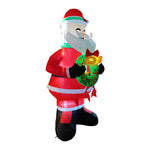 2.4 M Lighted Christmas Inflatable Model Santa Holding Wreath Decoration