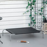 Pawhut Cooling Pet Bed Elevated Dog Bed With Non-slip Pads For Large Medium Dogs | Black