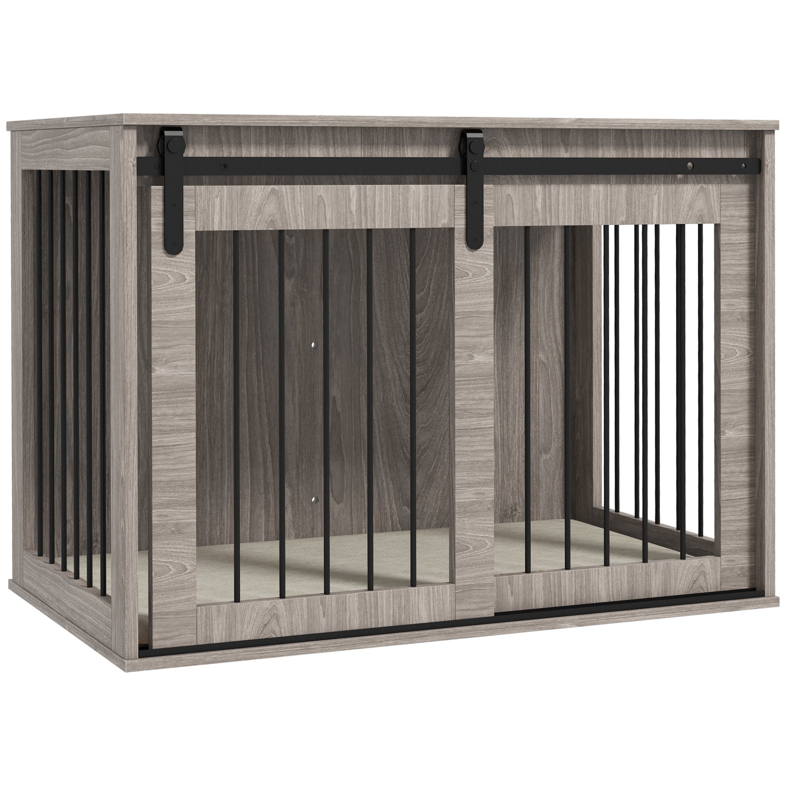 Dog Crate W/ Removable Cushion - Large, Brown | Brown