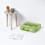 Morocco Striped Cotton Floor Cushion | 40cm x 40cm | Green