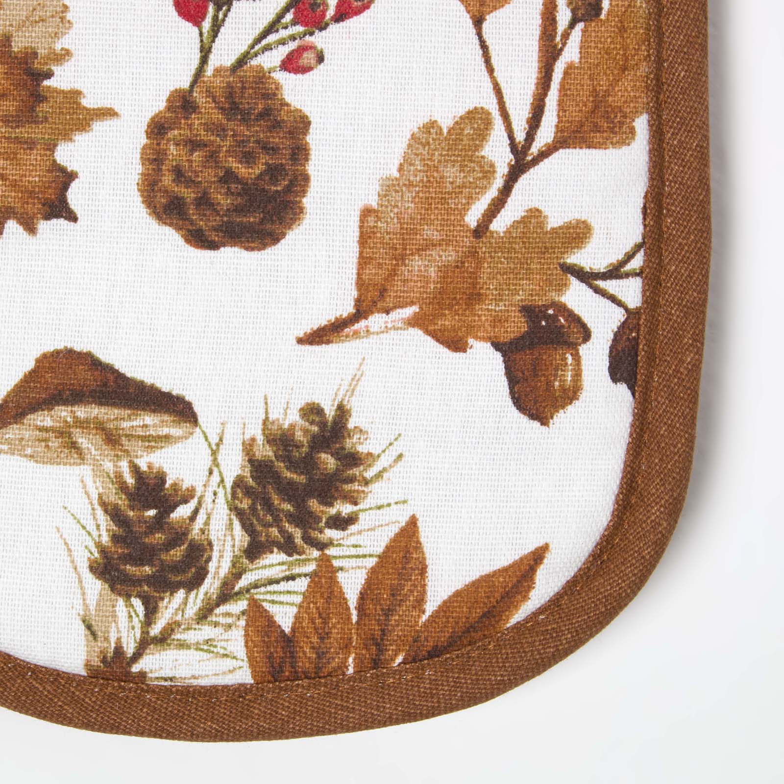 Autumn Woodland 100% Cotton Double Oven Glove