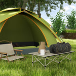 Portable Folding Camping Table W/ Roll Up Aluminium Top | Khaki